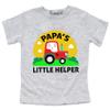 Papa's Little Helper Shirt Matching Daddy and Son Farmer Graphic Toddler T-Shirt Gift Athletic Heather view 4