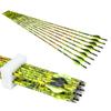 Pinals Archery 30" 300 340 350 400 Spine Carbon Hunting Arrows for Compound Recurve Bow Practice Target 30 Inch Camo Arrow Shaft Pack of 12PCS Yellow 400 view 1
