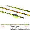 Pinals Archery 30" 300 340 350 400 Spine Carbon Hunting Arrows for Compound Recurve Bow Practice Target 30 Inch Camo Arrow Shaft Pack of 12PCS Yellow 400 view 4