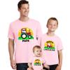 Papa's Little Helper Shirt Matching Daddy and Son Farmer Graphic Toddler T-Shirt Gift Pink view 2