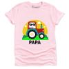 Papa's Little Helper Shirt Matching Daddy and Son Farmer Graphic Toddler T-Shirt Gift Pink view 3