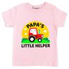 Papa's Little Helper Shirt Matching Daddy and Son Farmer Graphic Toddler T-Shirt Gift Pink view 4