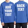 Custom T Shirt for Boys Girls Youth Add Your Text Front Back Side Personalized Long Sleeve T-Shirt Royal view 2