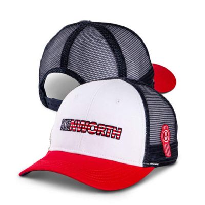 BDA Kenworth Trucks Motors Kids Youth Red & White Americana Snapback Mesh Cap/Hat