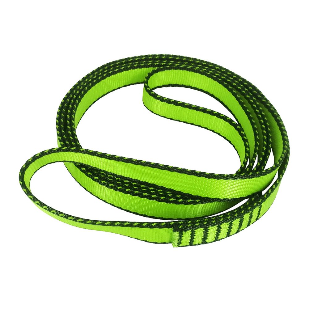 FOSER 18mm Nylon Climbing Sling Runner, 23KN Nylon Rope,Apply to Rock Climbing, Mountaineering, Hiking, Downhill, Emergency Equipment, etc (Green(1pcs), 60cm/24inch)