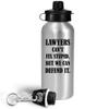 Art by Chelsydale Funny Gifts for Lawyer Water Bottle Tumbler Drinkware - Attorney Appreciation Idea - Practitioner Atty Law Firm Bar Passer School Cute Gag - Fix Stupid But We Can Defend It view 2
