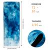 SNAKUGA Travel Yoga Mat, Non Slip Exercise Suede Mat with Carry Bag, All-Purpose Fitness Mat with High Density Anti-Tear Surface for Women, Ideal for Pilates Workout (72'' x 24'' x 1.5mm Thick) view 2