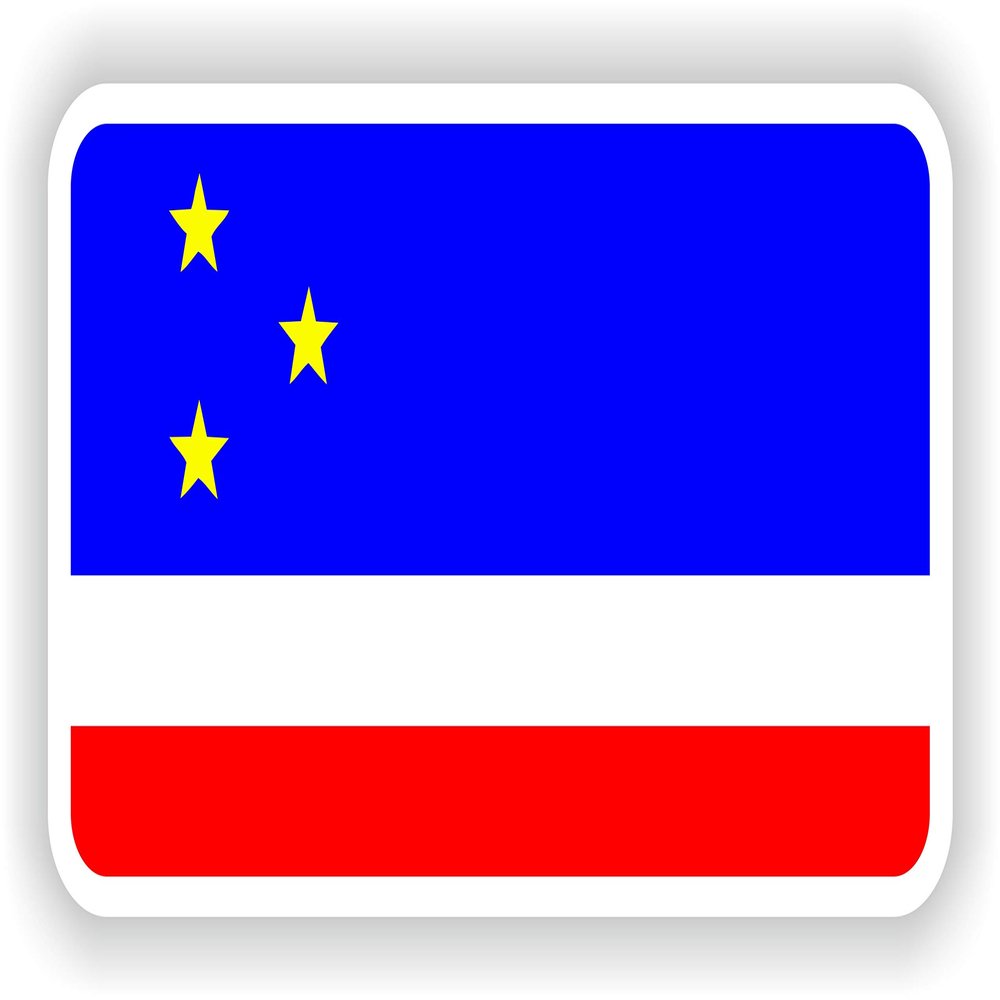 1x Gagauzia Flag Vinyl Waterproof Sticker - 15cm / 5.9inches