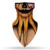 YAYOUREL Halloween Scary Mask Halloween Masks for Adults Skull Pumpkin Skeleton Neck Gaiter Face Mask Covering Ear Loop Hole Triangle Bandanas for Men Women UV Face Scarf Mask Cover Black Yellow view 3