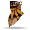 YAYOUREL Halloween Scary Mask Halloween Masks for Adults Skull Pumpkin Skeleton Neck Gaiter Face Mask Covering Ear Loop Hole Triangle Bandanas for Men Women UV Face Scarf Mask Cover Black Yellow view 4