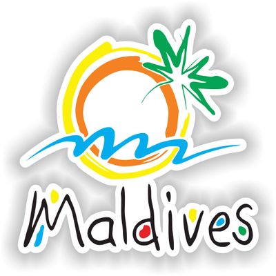 1x Maldives Logo Flag Vinyl Waterproof Sticker - 25cm / 9.8inches