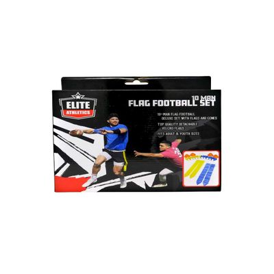 heb Elite Athletics Flag Football 10-Player Deluxe Set with Flags, Belts, and Cones
