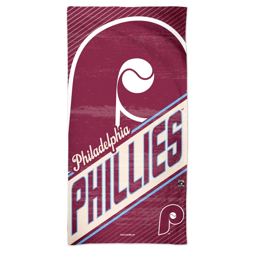 MLB Philadelphia Phillies Philadelphia Phillies Cooperstown Spectra Beach Towel 30" x 60", Multi Color, na