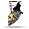 YAYOUREL Halloween Scary Skull Mask Halloween Masks for Adults Skeleton Bandana Neck Gaiter Face Mask Covering Ear Loop Hole Triangle Bandanas for Men Women UV Face Scarf Mask Cover Fishing view 4