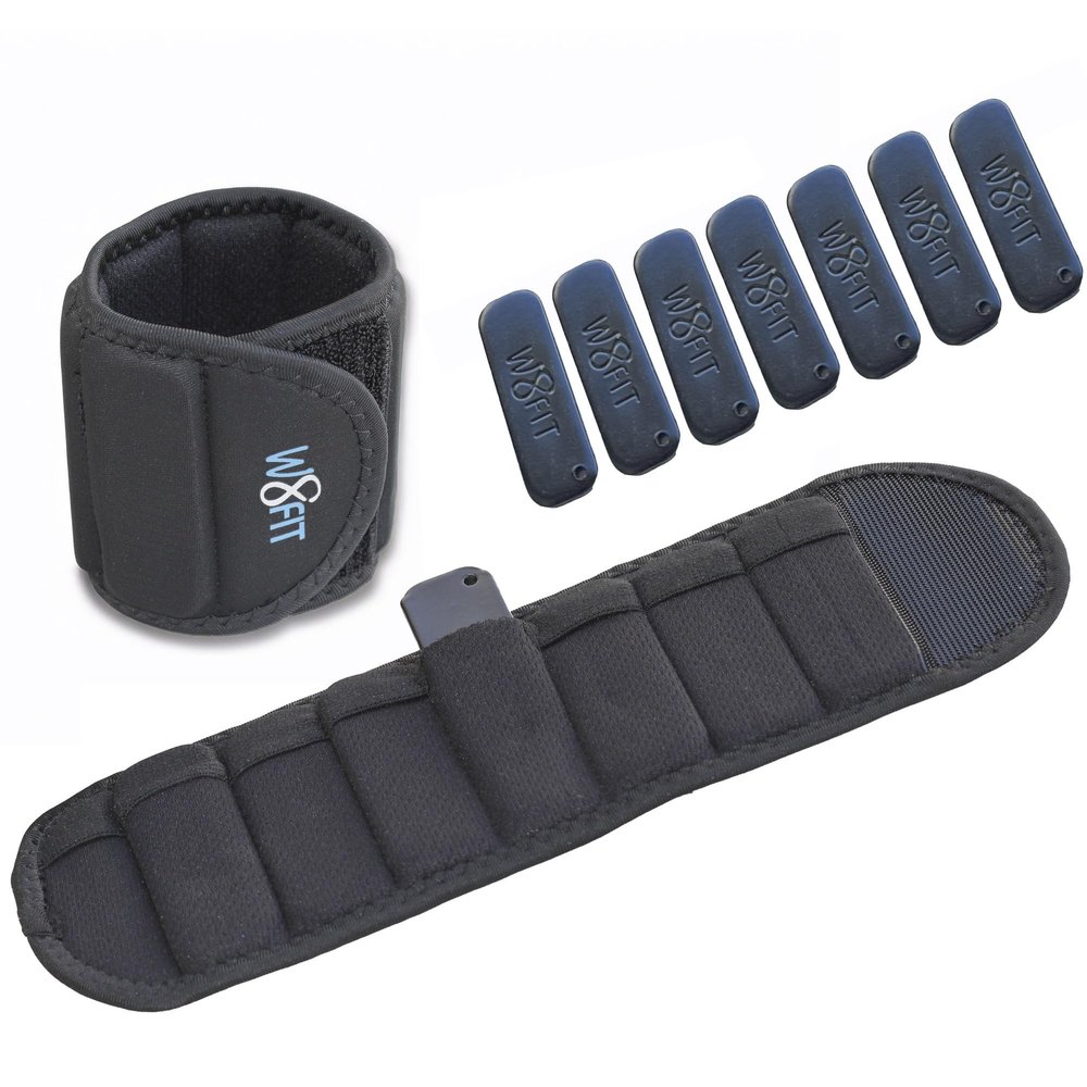 W8FIT Adjustable Wearable Wrist Arm Weights for Walking, Fitness, and Physical Therapy (3 LBS SET 1.5 LBS each) MEDIUM