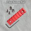 Gotical Pack of 3 Keymod Rail Section 5-Slot, 7-Slot and 13-Slot Keymod Rail Durable Lightweight KeyMod Picatinny Rail Mount Aluminum Handguard with Screws Locking Nuts Allen Wrench view 3