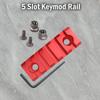 Gotical Pack of 3 Keymod Rail Section 5-Slot, 7-Slot and 13-Slot Keymod Rail Durable Lightweight KeyMod Picatinny Rail Mount Aluminum Handguard with Screws Locking Nuts Allen Wrench view 4