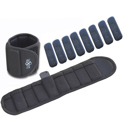 W8FIT Adjustable Wearable Wrist Arm Weights for Walking, Fitness, and Physical Therapy (3.4 LBS SET 1.7LBS each) LARGE