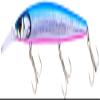 JACKALL 128S-LB Big Backer Gulf Minnow, Blue Pin view 1