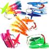 Qty 5 Fsih Wow! Daisy Bird Fishing Teaser Chian Squid trolling Lures Mix Colors Set view 1