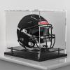 Football Helmet Display Case Full Size,Acrylic Helmet Display Case Black Acrylic Base,Self-Assembly Helmet Display Box Protection Holder Dustproof Sports Collectibles Storage Showcase view 1