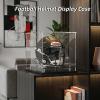 Football Helmet Display Case Full Size,Acrylic Helmet Display Case Black Acrylic Base,Self-Assembly Helmet Display Box Protection Holder Dustproof Sports Collectibles Storage Showcase view 4