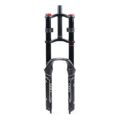 VXXV Snow/Beach Bike Suspension Fork 20 Inch, Double Shoulder AIR System 1-1/8" for 20 X 4.0 Bicycle Wheels (Color : Black)