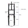 VXXV Snow/Beach Bike Suspension Fork 20 Inch, Double Shoulder AIR System 1-1/8" for 20 X 4.0 Bicycle Wheels (Color : Black) view 2