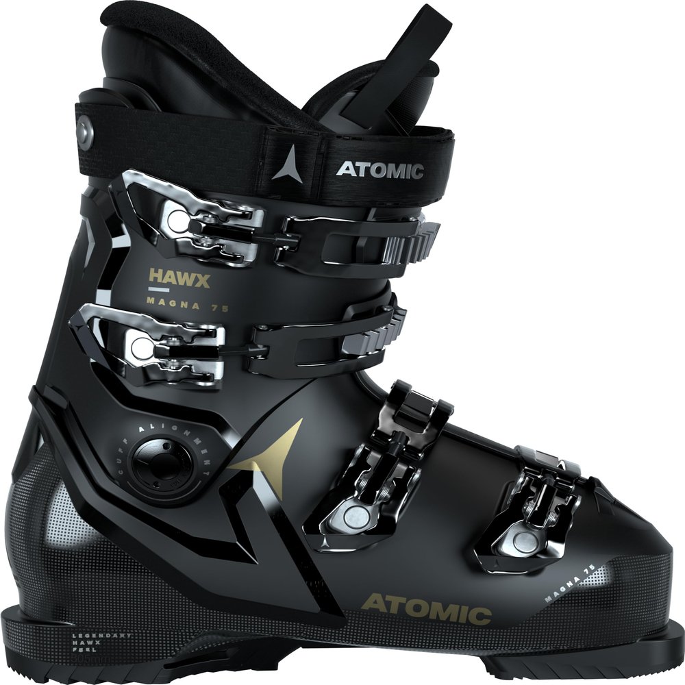 Atomic HAWX Magna 75 Women's Ski Boots (Black/Gold 25, 23/23.5)