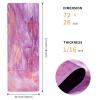 SNAKUGA Travel Yoga Mat, Non Slip Exercise Suede Mat with Carry Bag, All-Purpose Fitness Mat with High Density Anti-Tear Surface for Women, Ideal for Pilates Workout (72'' x 26'' x 1.5mm Thick) view 2
