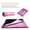 SNAKUGA Travel Yoga Mat, Non Slip Exercise Suede Mat with Carry Bag, All-Purpose Fitness Mat with High Density Anti-Tear Surface for Women, Ideal for Pilates Workout (72'' x 26'' x 1.5mm Thick) view 4