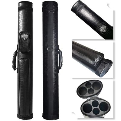 BY SPORTS 2x2 Hard cue case Oval Pool Cue Billiard Stick Carrying Case