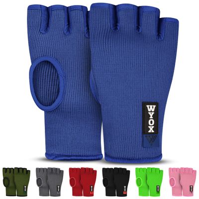WYOX Hand Wraps Inner Gloves for Kickboxing, Hand Protection for Punching Bag Boxing Glove Liners, Muay Thai, Speed Bag Gloves, Wrist Wrap Training Gloves for Under Mitts & Elasticated