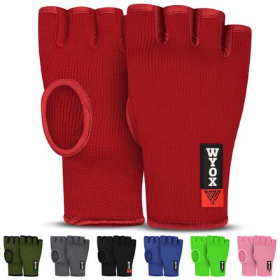 WYOX Hand Wraps Inner Gloves for Kickboxing, Hand Protection for Punching Bag Boxing Glove Liners, Muay Thai, Speed Bag Gloves, Wrist Wrap Training Gloves for Under Mitts & Elasticated