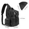 G4Free Large Tactical EDC Sling Bag Backpack, Military Molle Bag Single Strap Shoulder Backpack for Men (Black) view 2