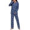 Tugege Pajamas Set Long Sleeve Sleepwear Womens Button Down Nightwear Pj Sets view 2