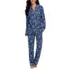 Tugege Pajamas Set Long Sleeve Sleepwear Womens Button Down Nightwear Pj Sets view 4