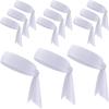12 Pieces Unisex Dry Head Band for Sports - Basketball, Running, Tennis, Karate, Athletics (White) view 1