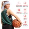12 Pieces Unisex Dry Head Band for Sports - Basketball, Running, Tennis, Karate, Athletics (White) view 2