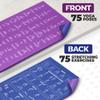 Instructional Cute Yoga Mat with Poses Printed On It & Carrying Strap - 75 Illustrated Yoga Poses & 75 Stretches - For Women and Men - Non-Slip, 1/4" Extra-Thick For Beginners view 3