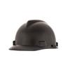 MSA 10204777 Hydro Dip V-Gard Cap Style Safety Hard Hat With Fas-Trac III Ratchet Suspension | Polyethylene Shell, Self Adjusting Crown Straps - Standard Size in Sport Carbon view 1