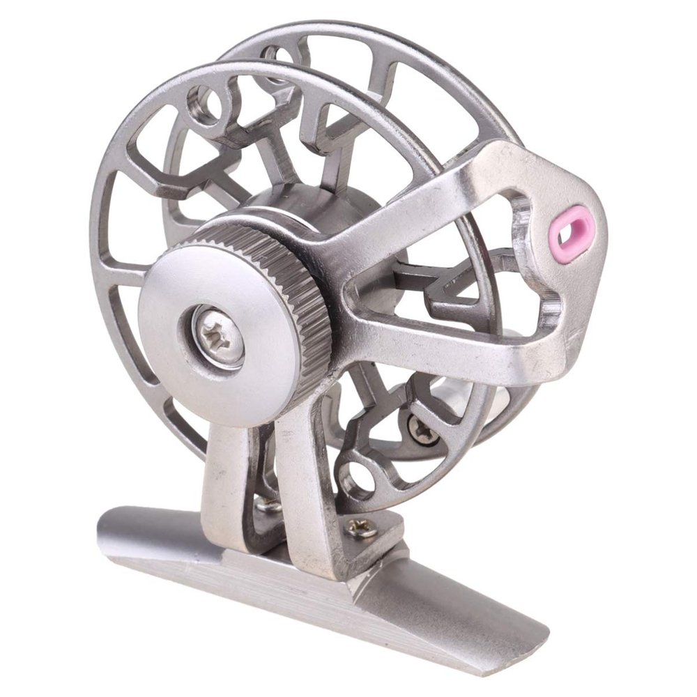 BESPORTBLE Fly Reels Fly Fishing Reel Large Arbor Aluminum Alloy Body Smooth Fly Reel (Right Hand Silver)