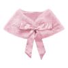 Flower Girls Wrap Shawl Wedding Bridesmaid Tippet Stole Christmas Party Dress Costume Shrug Capelet (Pink) view 1