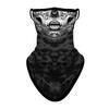 Obacle Bandana Face Mask with Ear Loops Neck Gaiter Face Mask Scarf Face Cover for Men Women (Skull Flower Face Gray Lip) view 4