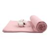 Bamery Newborn Baby Girl Hat Receiving Blanket Cotton Baby Bow Beanie Swaddle Spring Infant Hats for Girls (Skin Pink Hat+Swaddle, Preemie) view 2