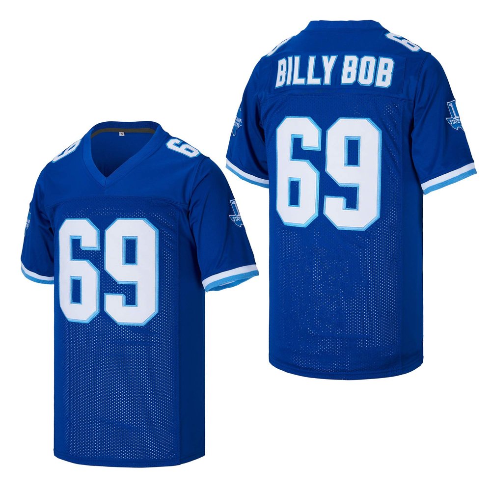 Men's 69 Billy Bob Varsity Blues Movie West Canaan Coyotes Football Jersey Stitched Blue Size XL