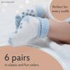 CozyWay Toddler Grip Socks - Non-Slip Gripper Socks for Toddler Girls - Cotton Comfort with Ankle Style for Boys - 1T-3T Gray/Yellow 12 Pack view 3