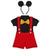 IMEKIS 1st Birthday Outfit Boy Mouse First Outfits Formal Suit Gentleman Bowtie Romper Suspenders Shorts Headband Wedding Tuxedo Christening Cake Smash 0-6 Months view 1