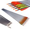 Pinals Archery 340 400 500 Spine Carbon Arrows for Compound Recurve Bows Hunting Target Traditional Longbow 31 inch Arrow Shaft 12PCS(500 31") view 1