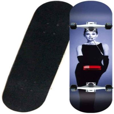 WSJYP Complete Skateboard 31" x 7.8" PRO Deck, Double Kick Adult Tricks for Beginner, Birthday Gift for Adult Kids Skateboard,Style a